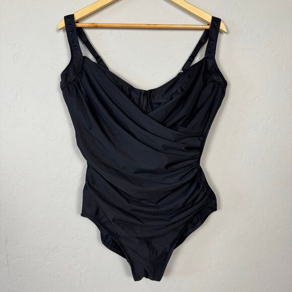 Miraclesuit NWOT Women's Size 18DD Sanibel One Piece Plus Size Slimming Black - Picture 4 of 7